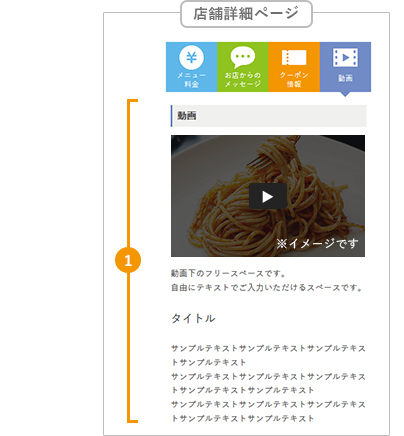 スマホ版:動画掲載機能