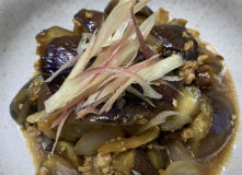 茄子と豚ひき肉の炒め煮