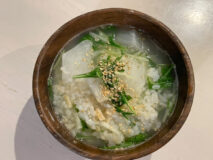 カブと水菜の中華風雑炊