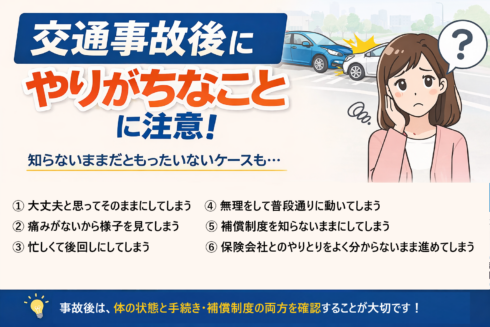 事故後の注意ガイドのイメージ図